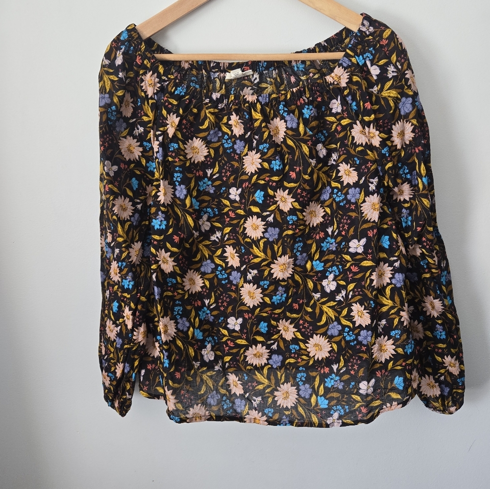 ANA NEW APPROACH Floral Print  Very Lightweight Cotton Blouse